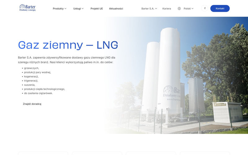 BarterGaz: Oferta — gaz ziemny LNG