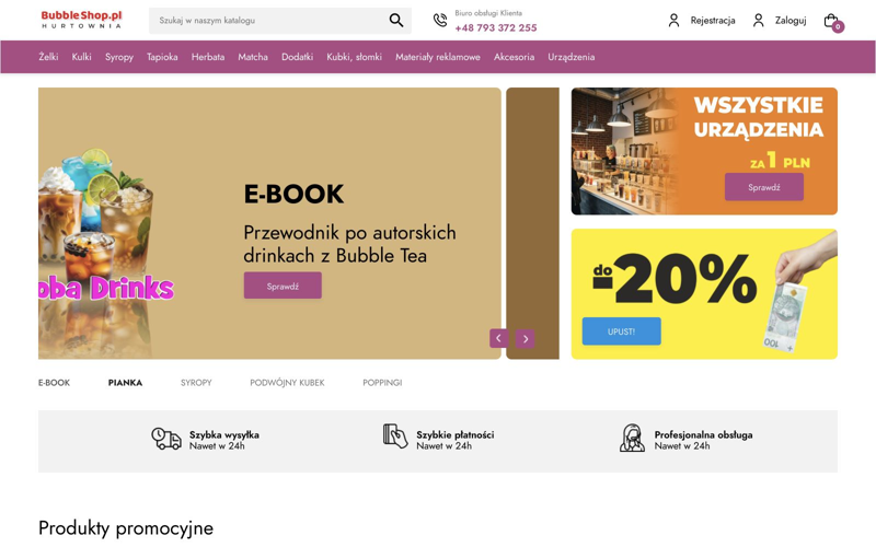 Lodziarz.pl: Bubbleshop.pl — oferta bubble tea