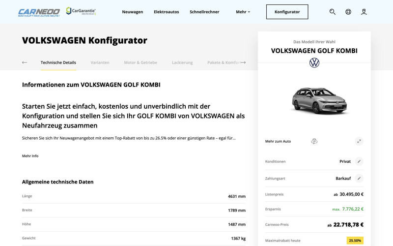 Carneoo: Dane techniczne i warunki zakupu