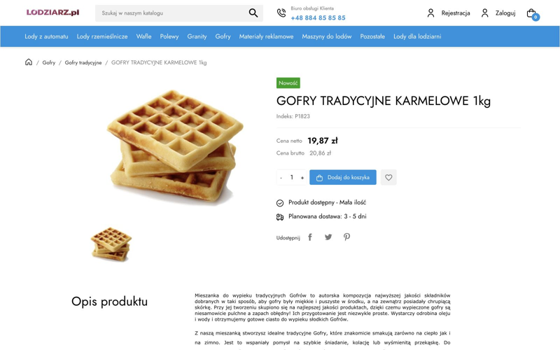 Lodziarz.pl: Lodziarz.pl — karta produktu